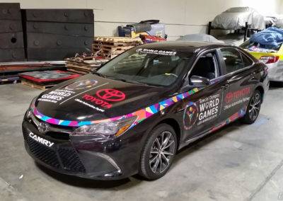 Black Racing Toyota Camry Car Wrap