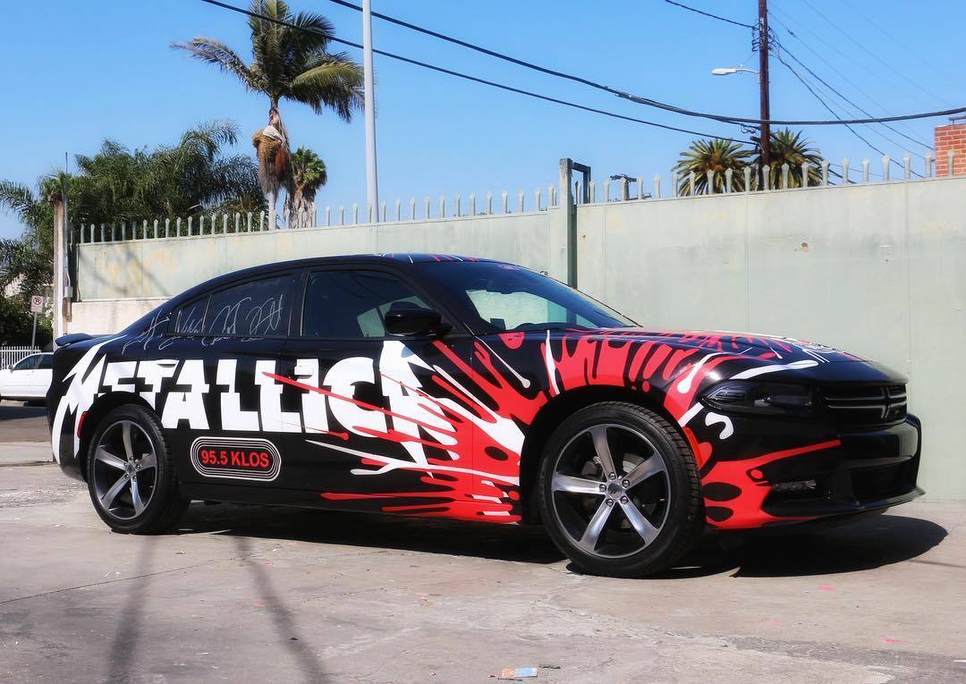 Put those horns up for this new #metallica wrap from carwraps.com @klos955 #doyou #instadaily #paintisdead #customwrap #wrappermapper #carwrap #socal