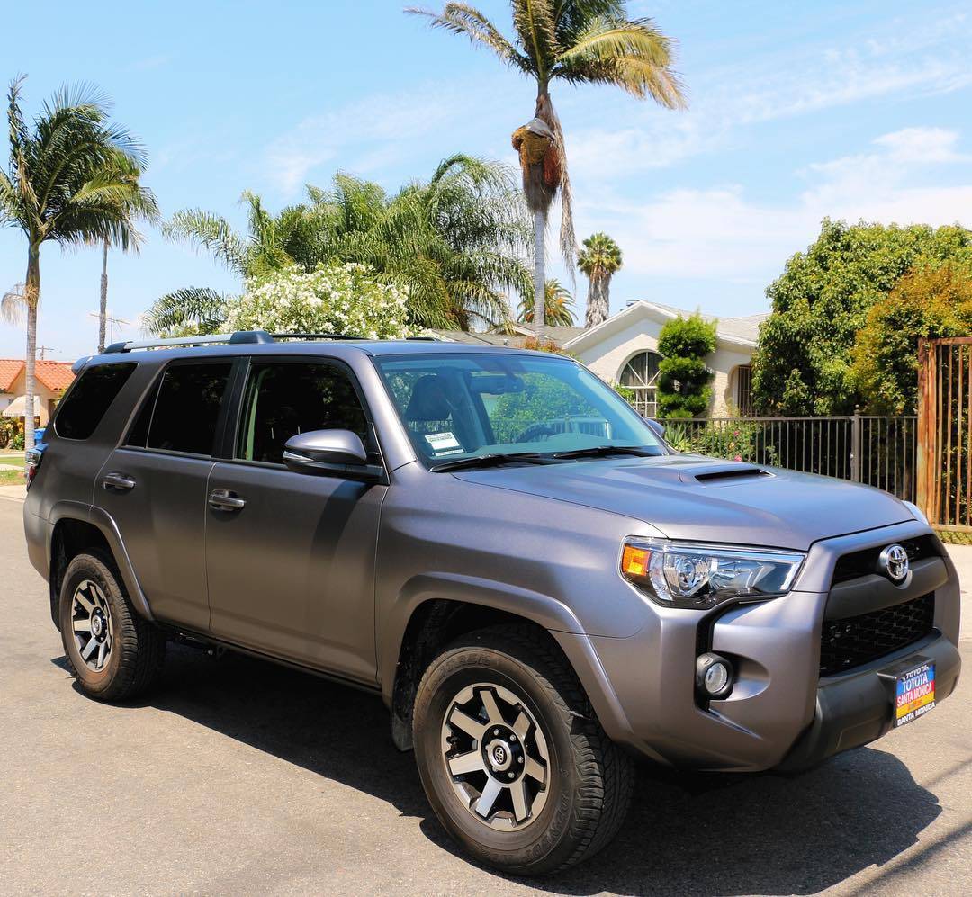 This #4runner looking dope with the 3M-Satin Dark Grey by carwraps.com. #doyou #instadaily #carwrap #paintisdead #thewrappromoter #wrappermapper #losangeles