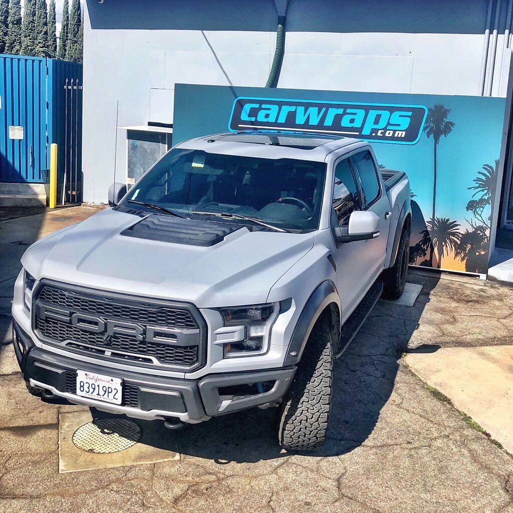 This Mean-Machine is ready to tear up So Cal. Avery Matte Dark Grey. #doyou #truckwrap #socal #vehiclewrap #carporn #losangeles #carwrap #instaauto #instadaily #paintisdead #raptor