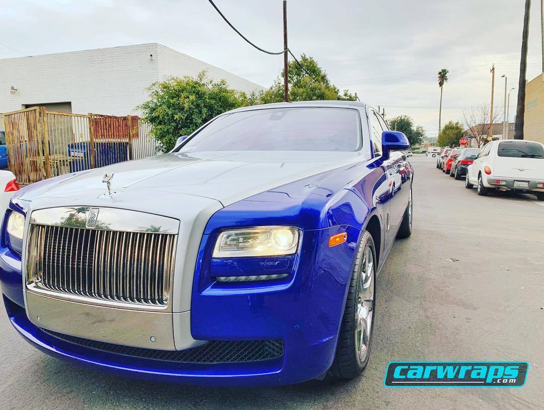 You can ALWAYS take ANY ride to the next level. #rollsroyce #vehiclewrap #losangeles #carwraps #socal #bosslevel #doyou #paintisdead #3m #fellers