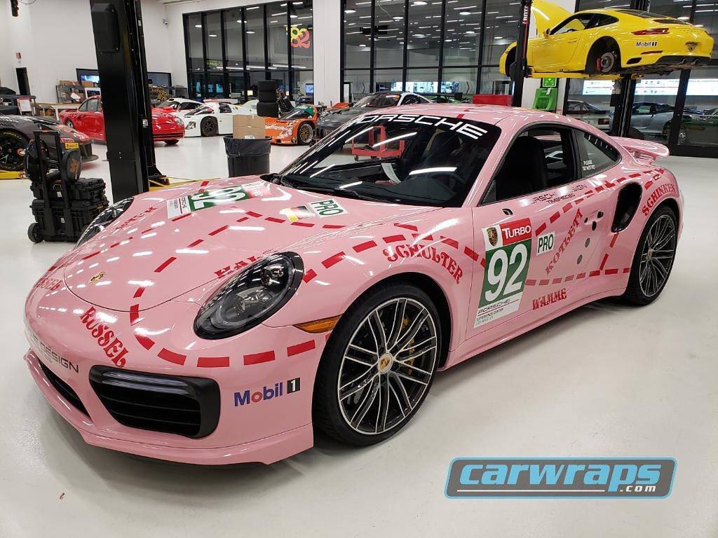 This beautiful beast is ready for the track. #doyou #vehiclewrap #losangeles #carwrap #socal #porsche #instadaily #instaauto @porschetrackexperience 🔥
