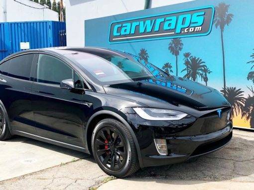Tesla Chrome Delete Car Wrap
